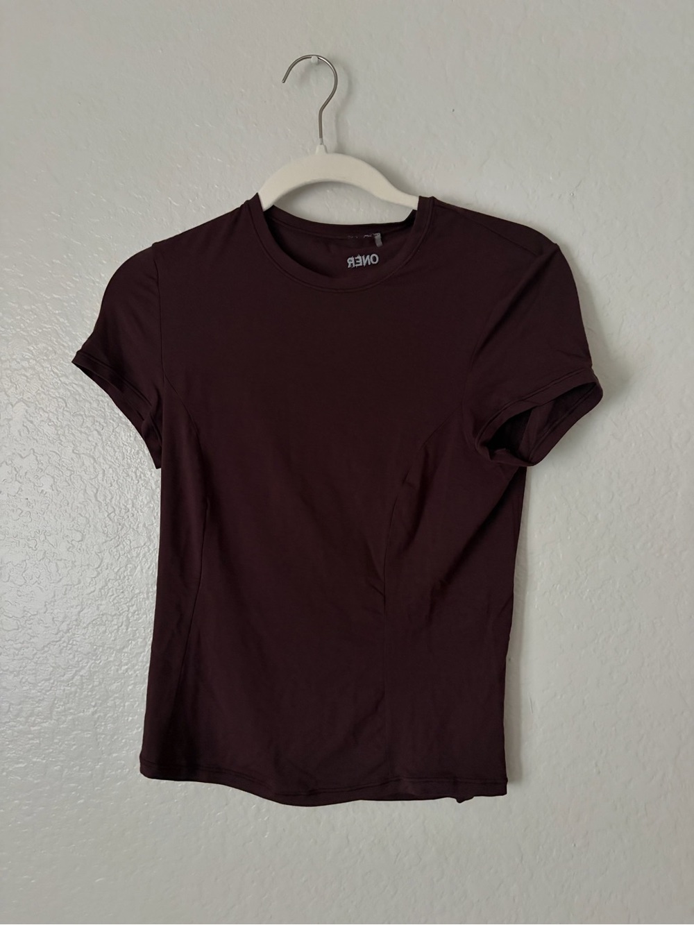 MellowMotion Crew Neck Top Plum Brown Size L
